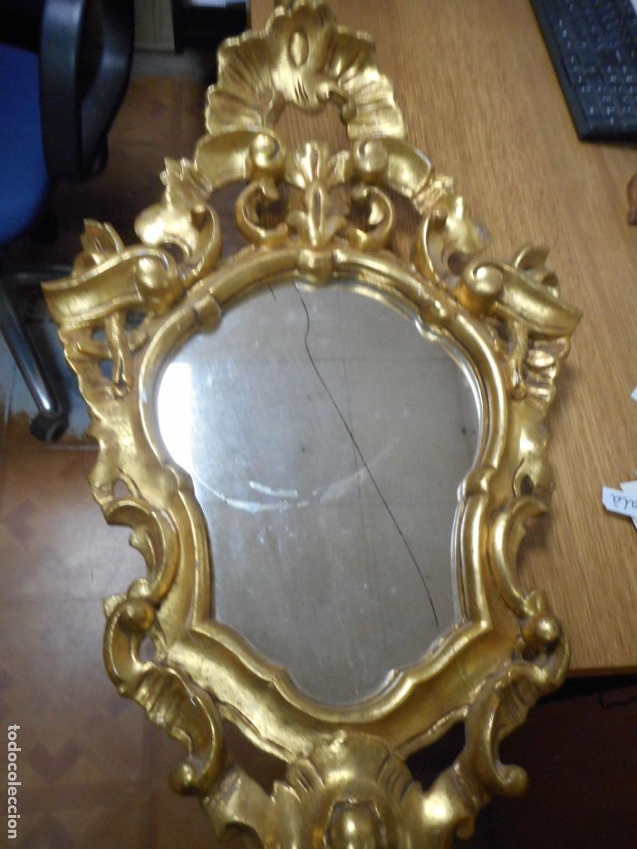 Antig&uuml;edades: Espejo cornucopia dorado - Foto 1