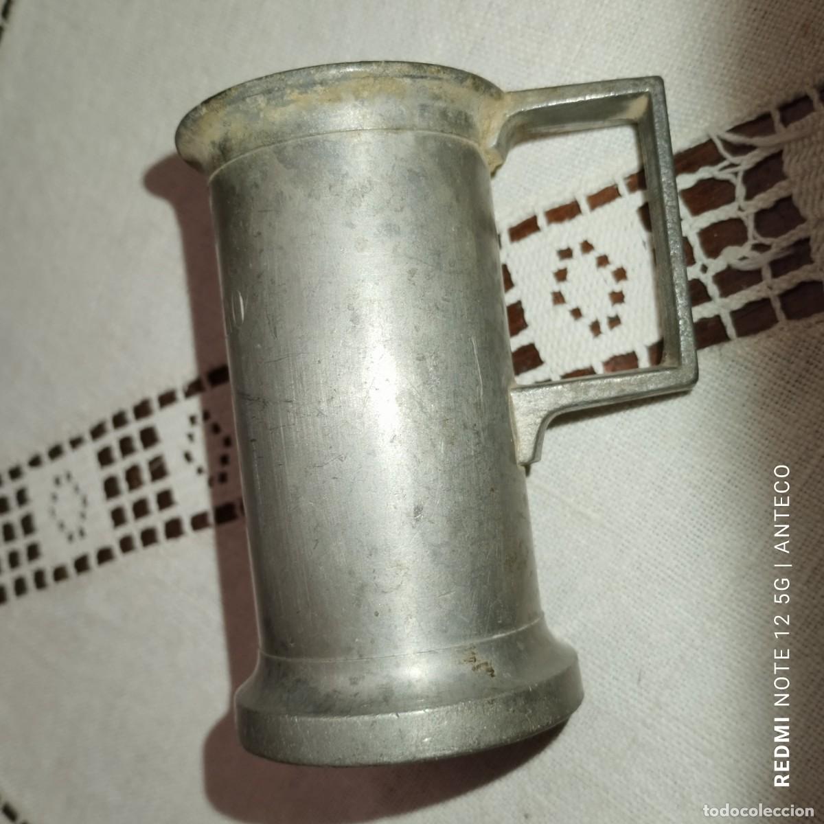 Antig&uuml;edades: JARRA DE MEDIDA DE PELTRE DE DECILITRO - Foto 3