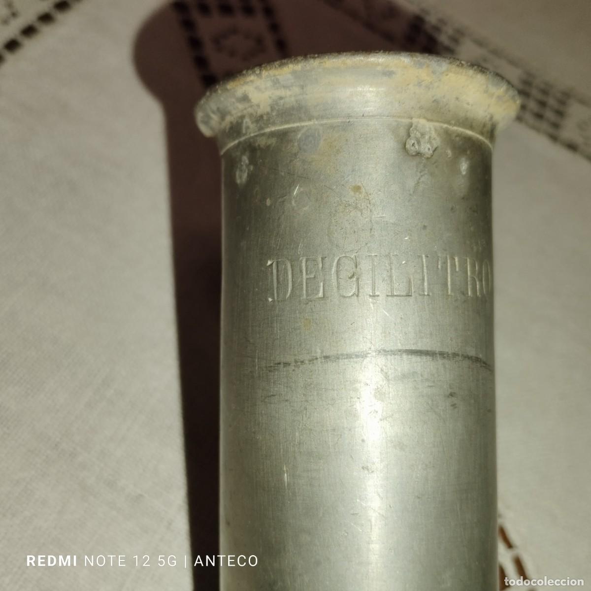 Antig&uuml;edades: JARRA DE MEDIDA DE PELTRE DE DECILITRO - Foto 8
