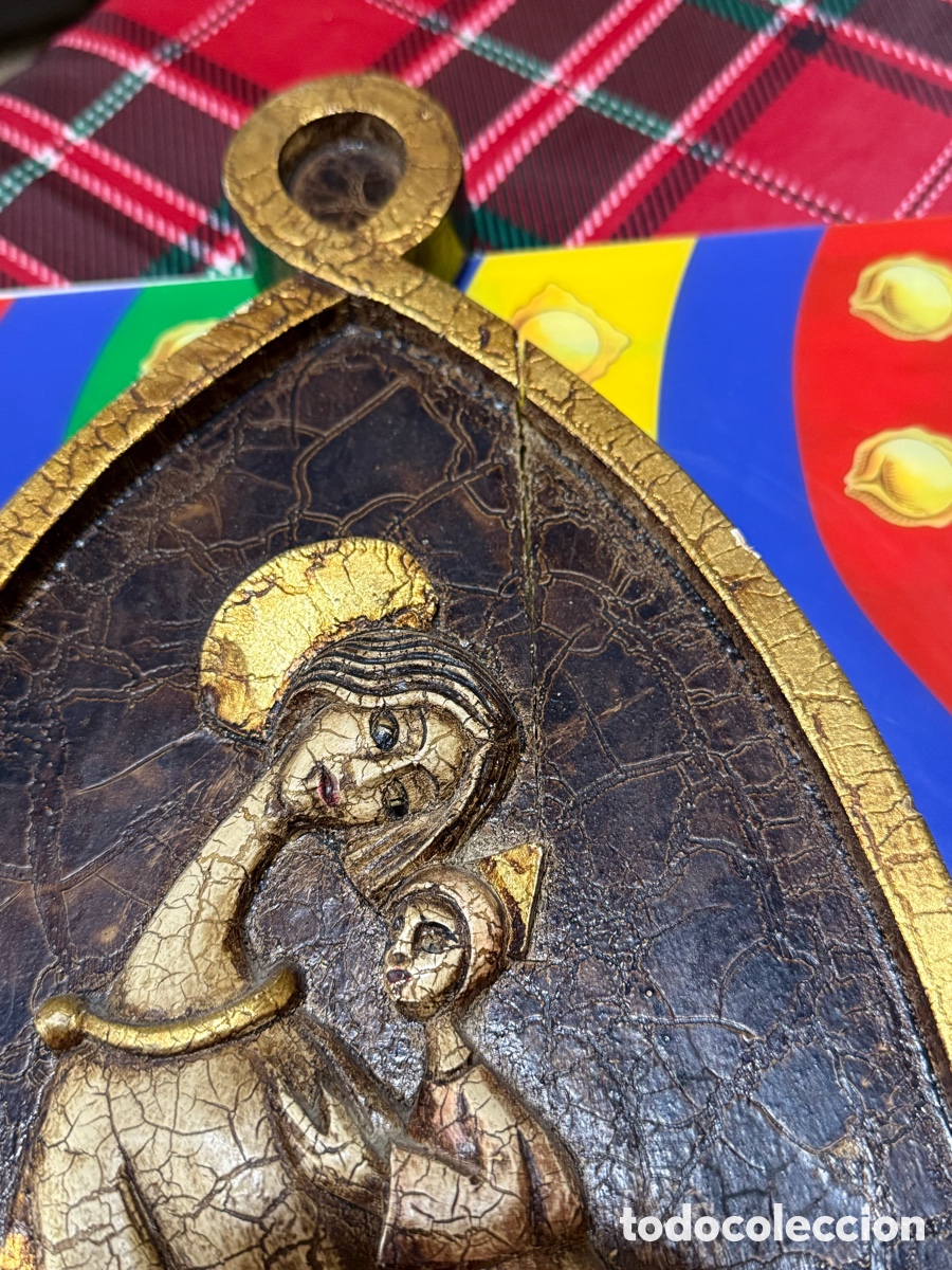 Antig&uuml;edades: Cuadro de la Virgen y el ni&ntilde;o Jes&uacute;s - Foto 3