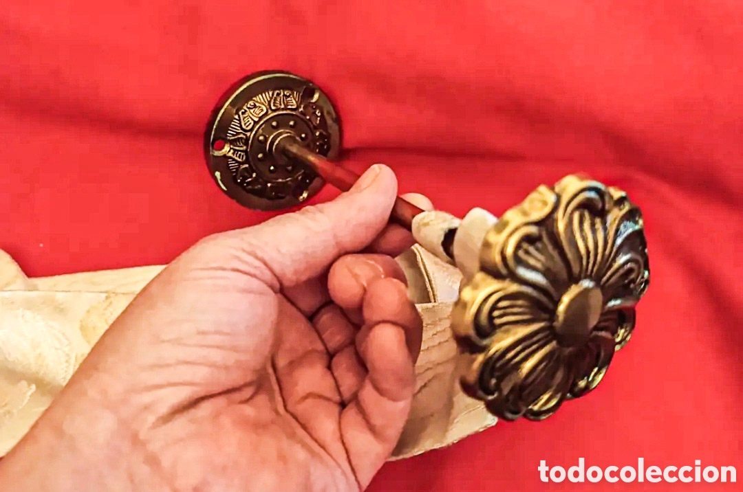 Antiquit&eacute;s: ANTIGUO ALZAPA&Ntilde;OS BRONCE LABRADO 17.5 x 6.5 cm