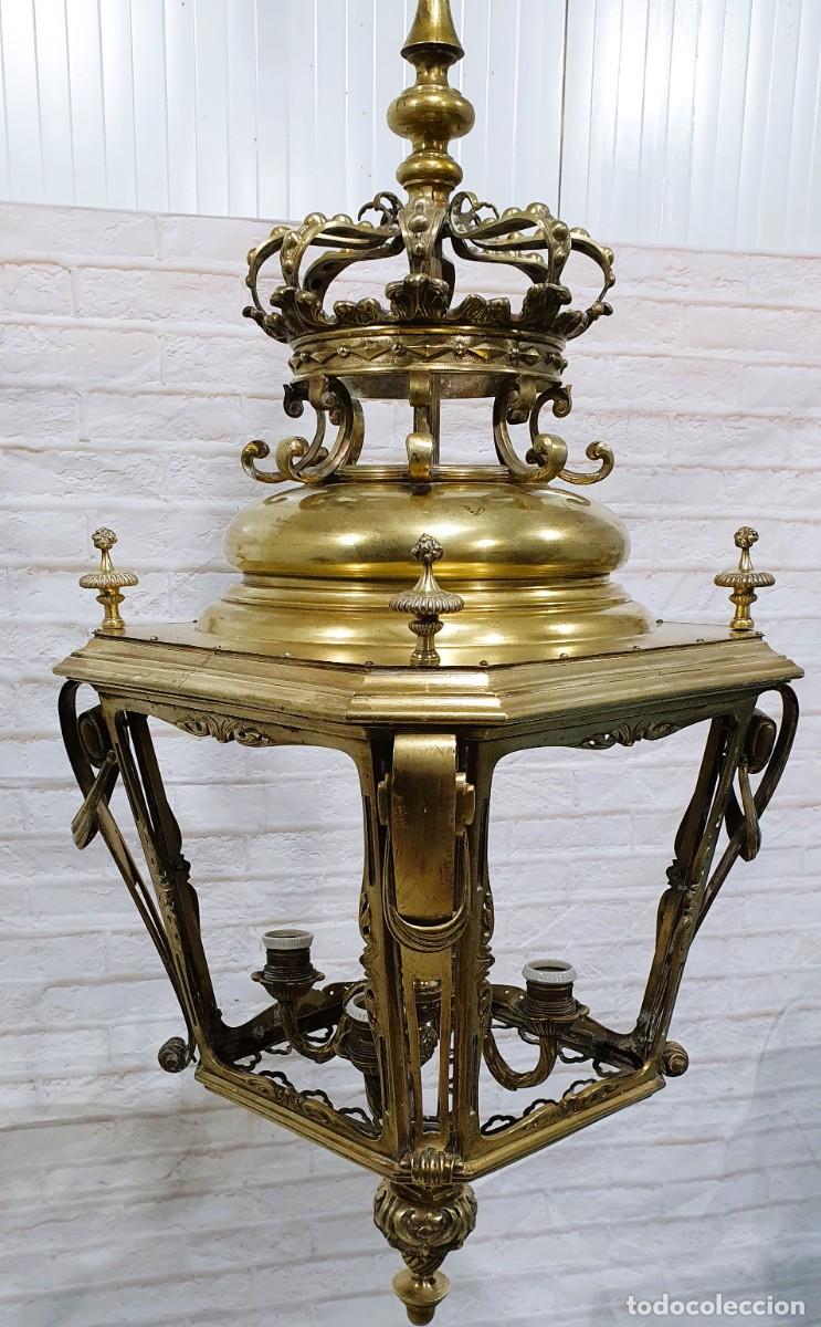 Antig&uuml;edades: Gran farol estilo Luis XVI S.XIX - Foto 3