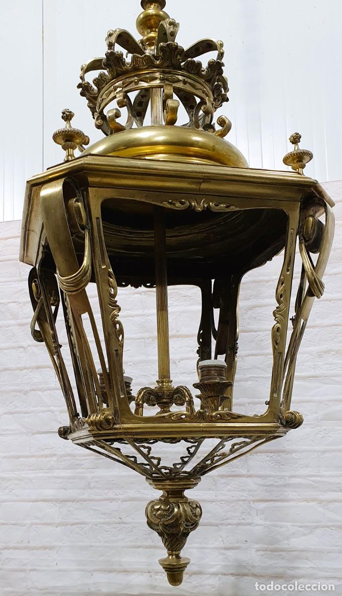 Antig&uuml;edades: Gran farol estilo Luis XVI S.XIX - Foto 4