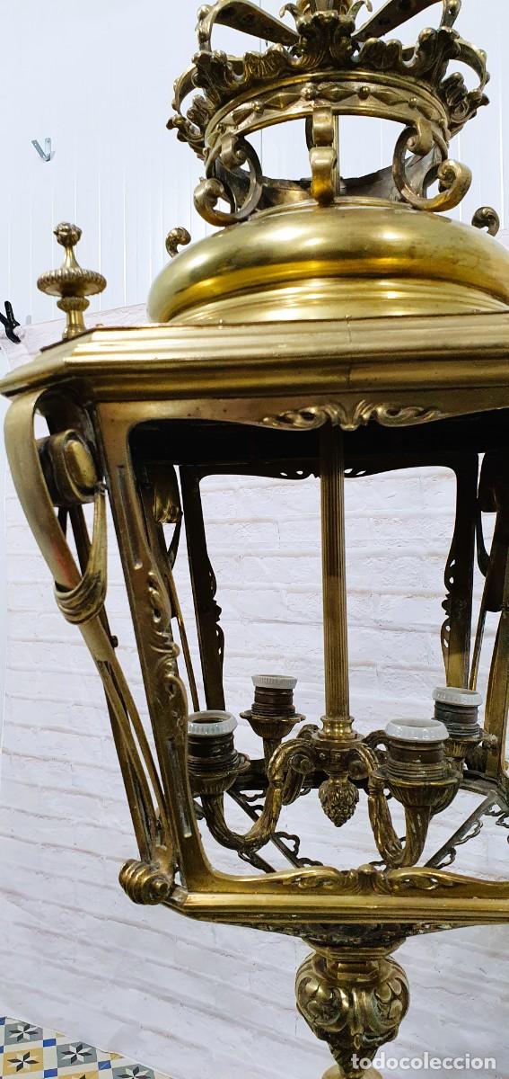 Antig&uuml;edades: Gran farol estilo Luis XVI S.XIX - Foto 6