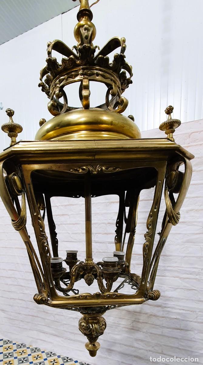 Antig&uuml;edades: Gran farol estilo Luis XVI S.XIX - Foto 7