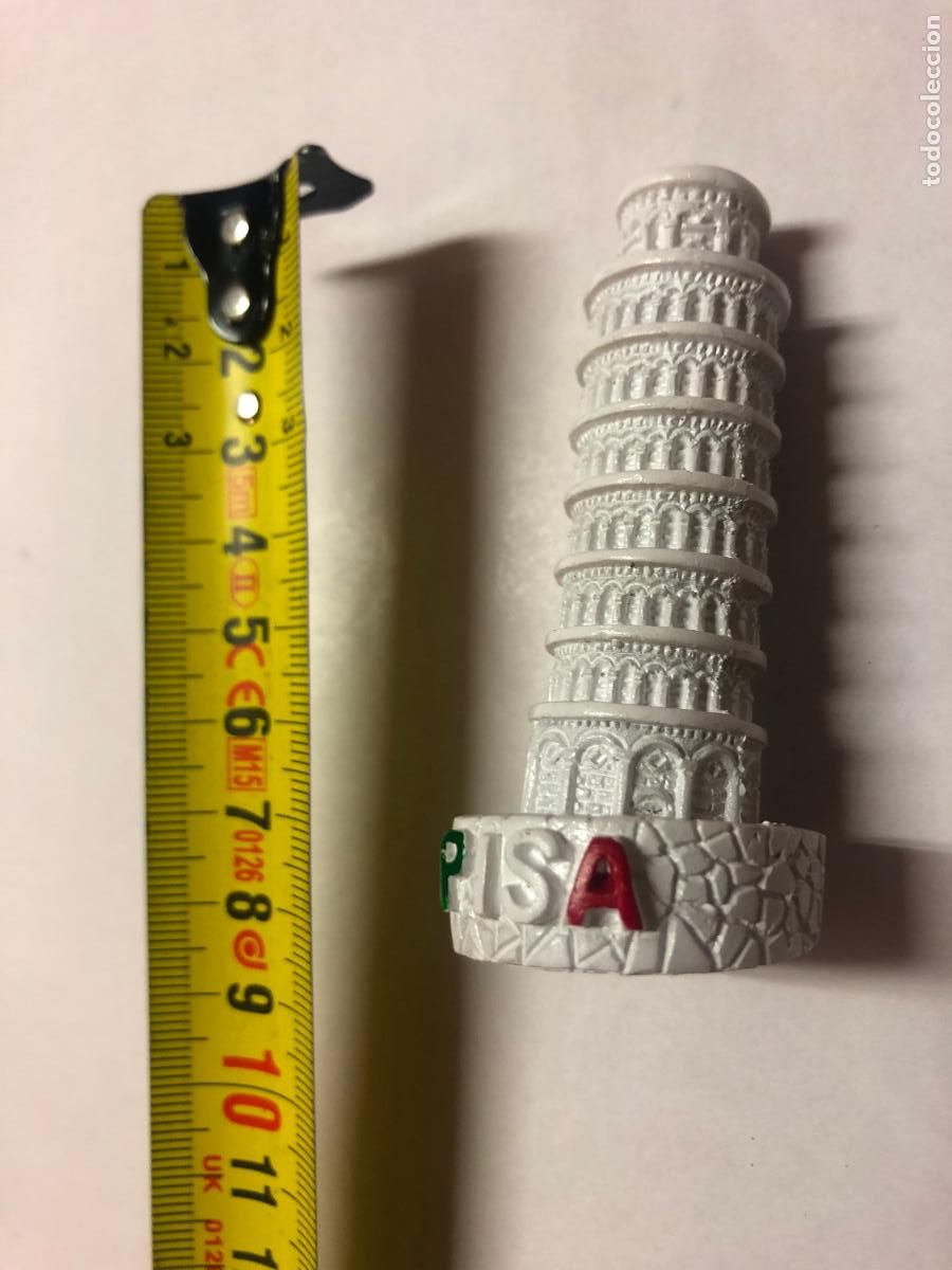 Antig&uuml;edades: FIGURA DE LA TORRE DE PISA 9 CM APROX. - Foto 2