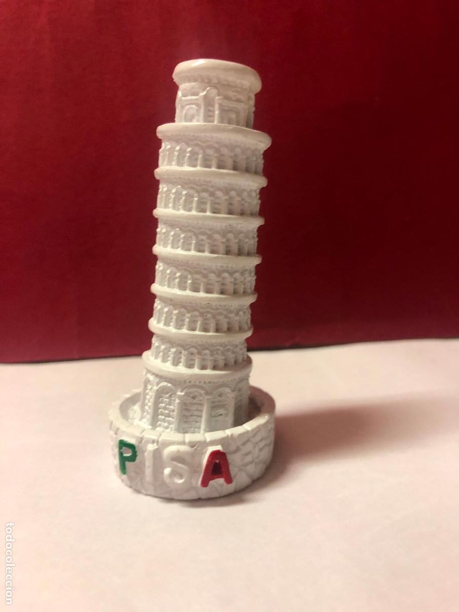 Antig&uuml;edades: FIGURA DE LA TORRE DE PISA 9 CM APROX. - Foto 1