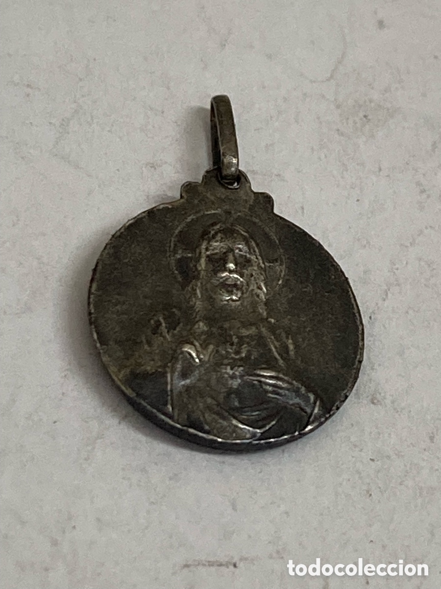 Antig&uuml;edades: Medalla de plata religiosa C412 - Foto 1