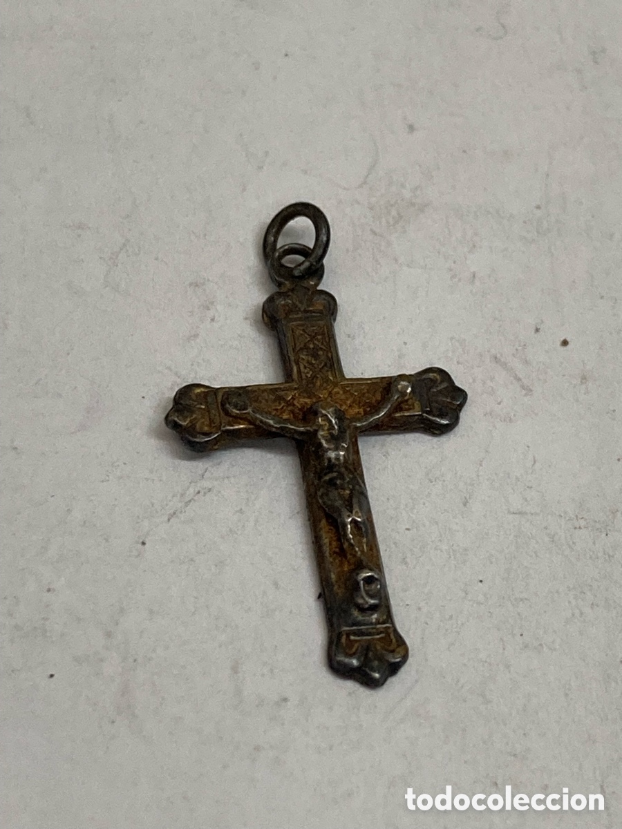 Antig&uuml;edades: Cruz de plata religiosa C412 - Foto 1