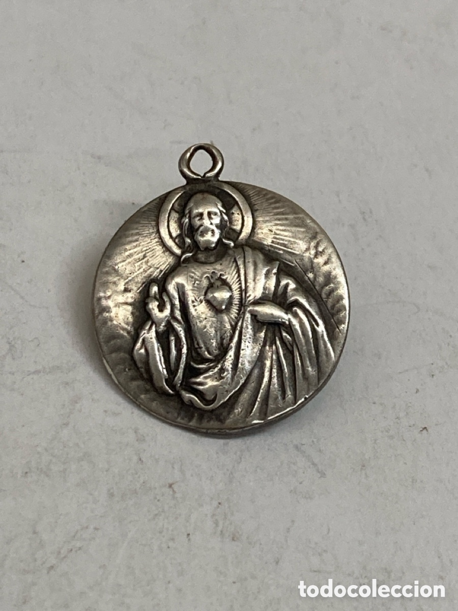 Antig&uuml;edades: Medalla de plata religiosa C412 - Foto 1
