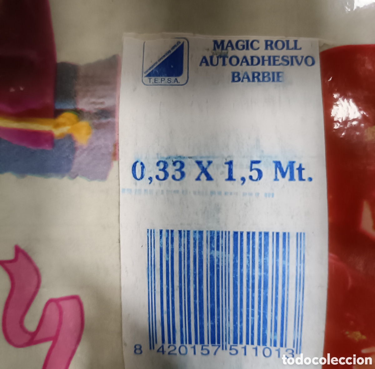 Antig&uuml;edades: Vintage Magic roll autoadhesivo Barbie Forra libros - Foto 3