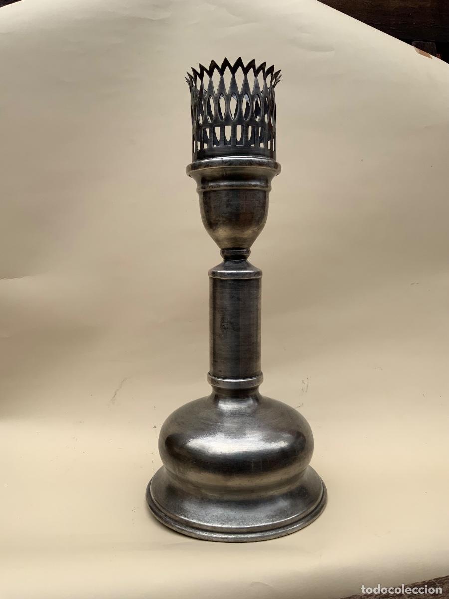 Antig&uuml;edades: CANDELERO RARO. 27&rsquo;5 cm. - Foto 7