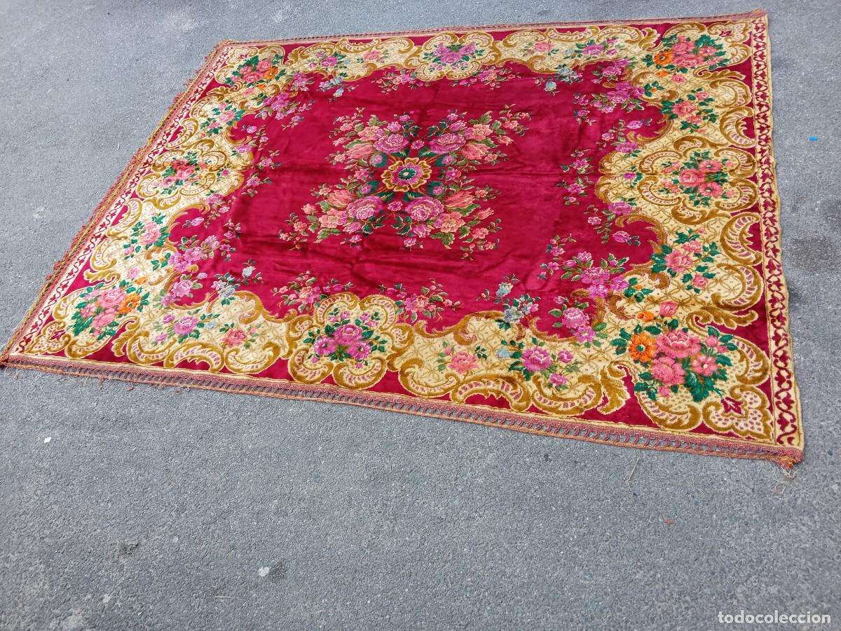 Antig&uuml;edades: Tapiz de flores d&eacute;cada de los 50 - Foto 1
