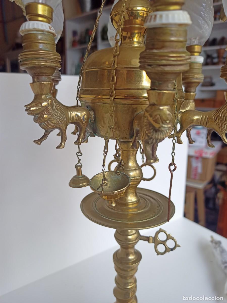 Antig&uuml;edades: Antiguo Vel&oacute;n electrificado de bronce - Foto 6