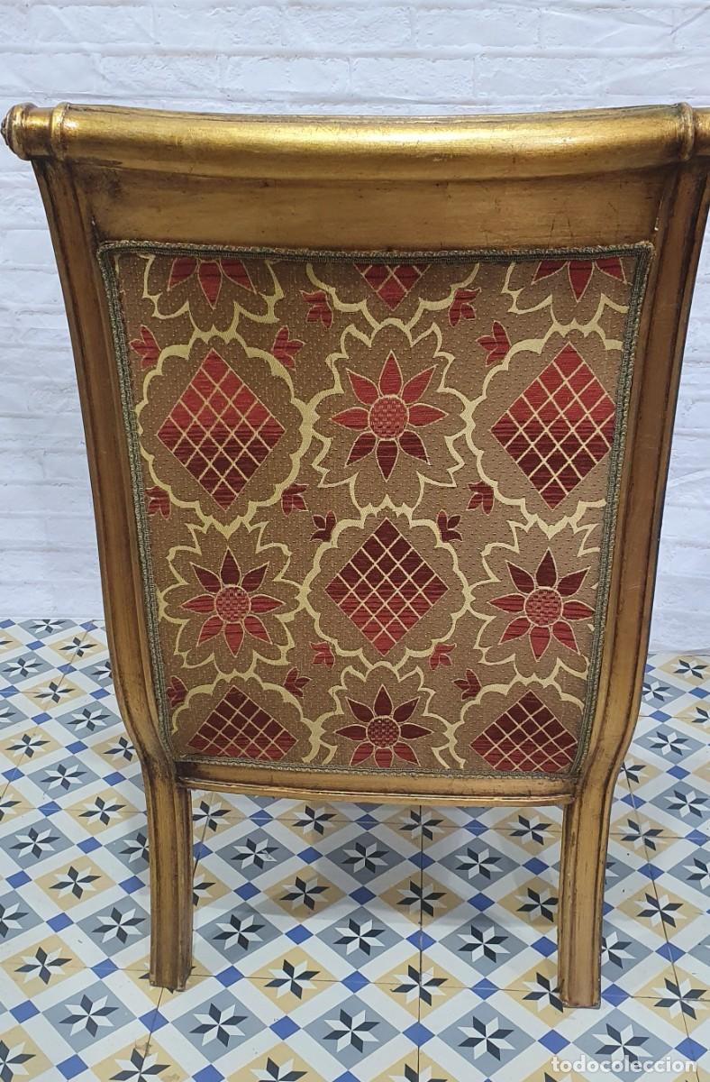 Antig&uuml;edades: Sill&oacute;n estilo barroco pan de oro - Foto 4
