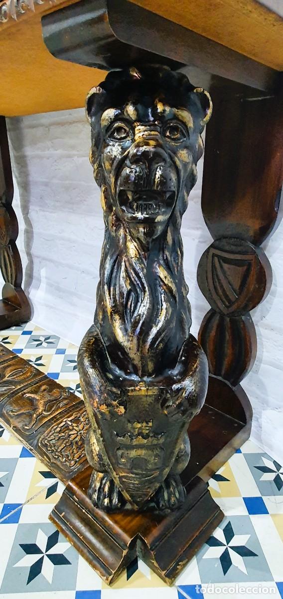 Antig&uuml;edades: Mueble auxiliar madera tallada - Foto 5
