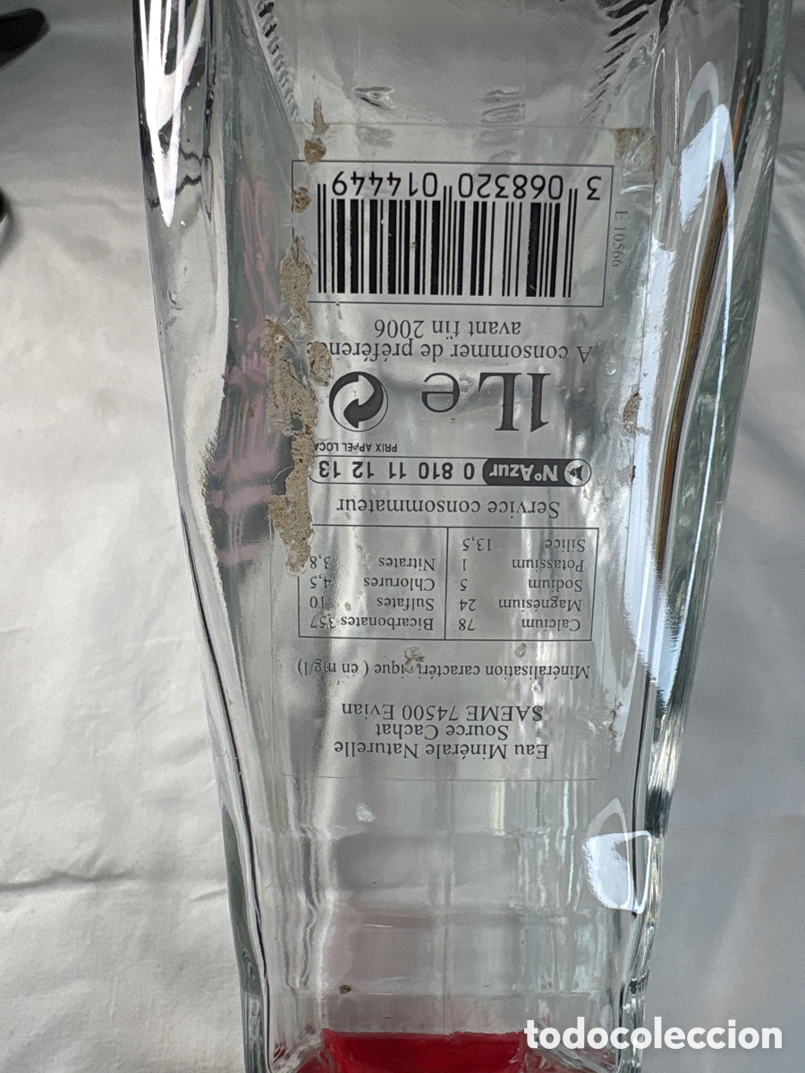 Antig&uuml;edades: Botella Agua Evian 2005 - Foto 2