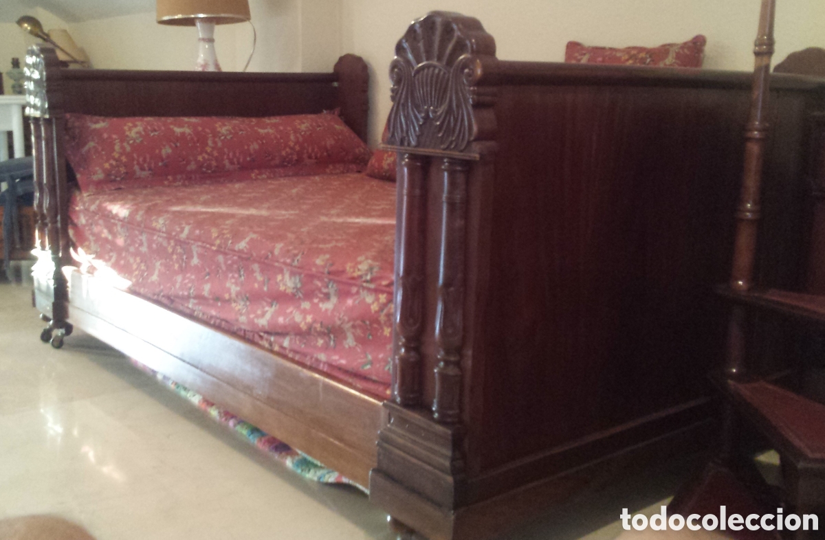 Antig&uuml;edades: ESTRUCTURA CAMA CAOBA - Foto 3