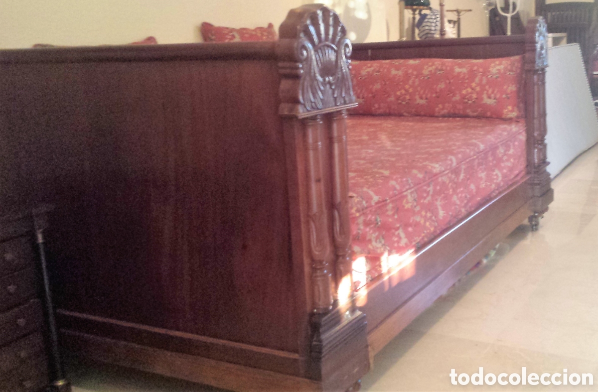 Antig&uuml;edades: ESTRUCTURA CAMA CAOBA - Foto 4