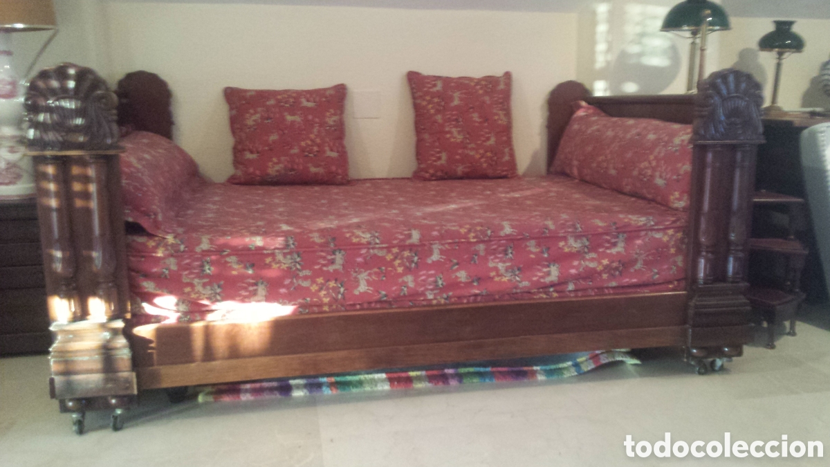 Antig&uuml;edades: ESTRUCTURA CAMA CAOBA - Foto 5