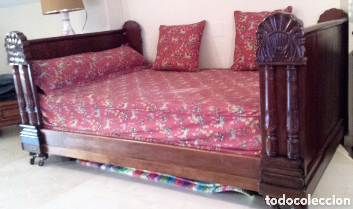 Antig&uuml;edades: ESTRUCTURA CAMA CAOBA - Foto 1
