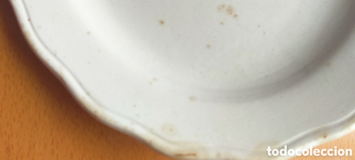 Antig&uuml;edades: Bandeja loza china opaca IT Santander - Foto 4