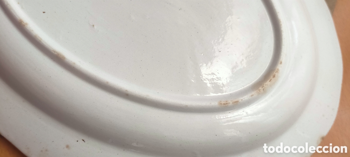 Antig&uuml;edades: Bandeja loza china opaca IT Santander - Foto 7