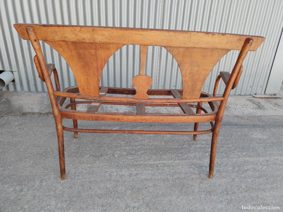 Antig&uuml;edades: antiguo Sof&aacute; de dos plazas de tipo thonet - Foto 2
