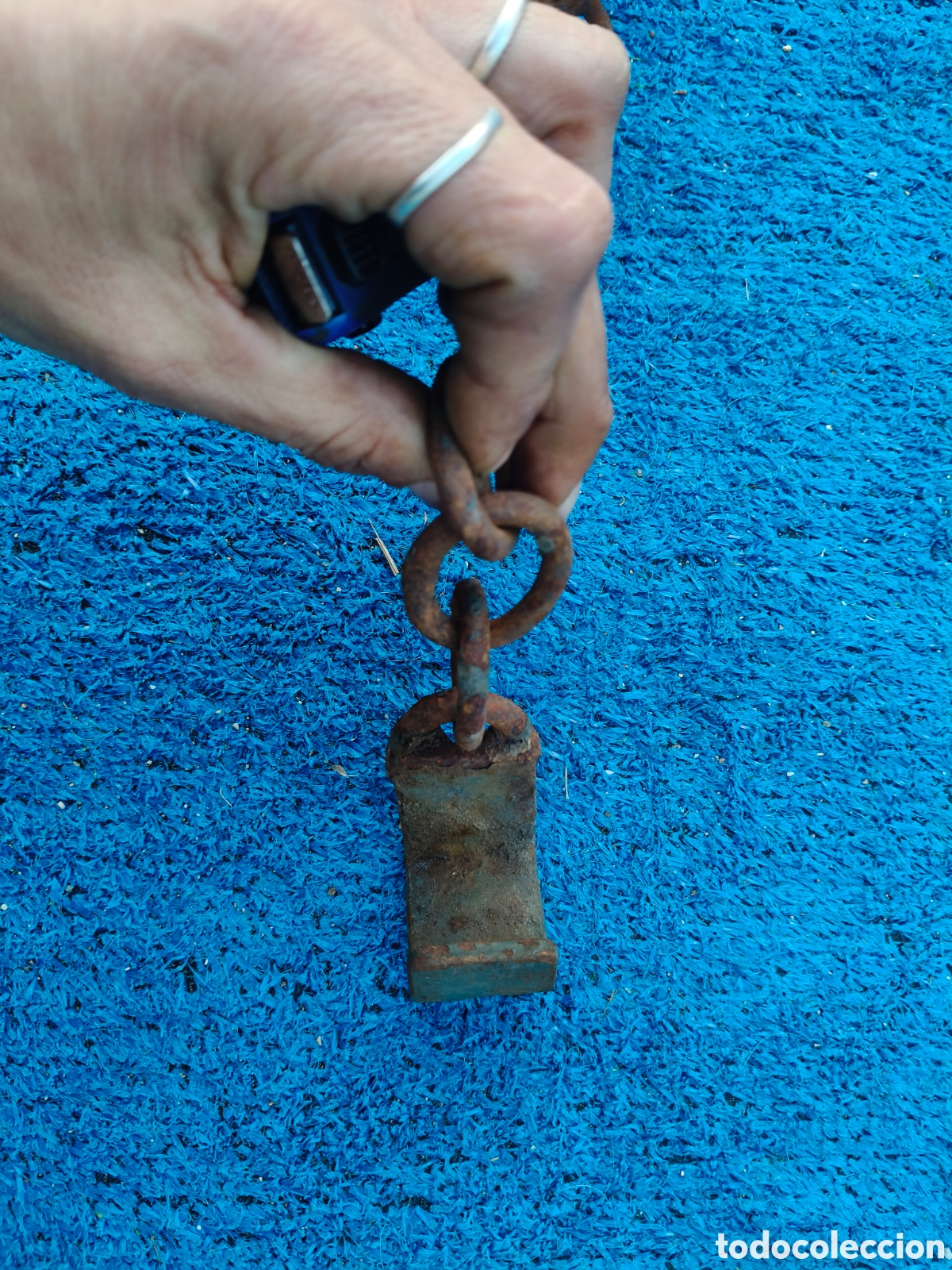 Antig&uuml;edades: Cadena hierro antigua colgar - Foto 2