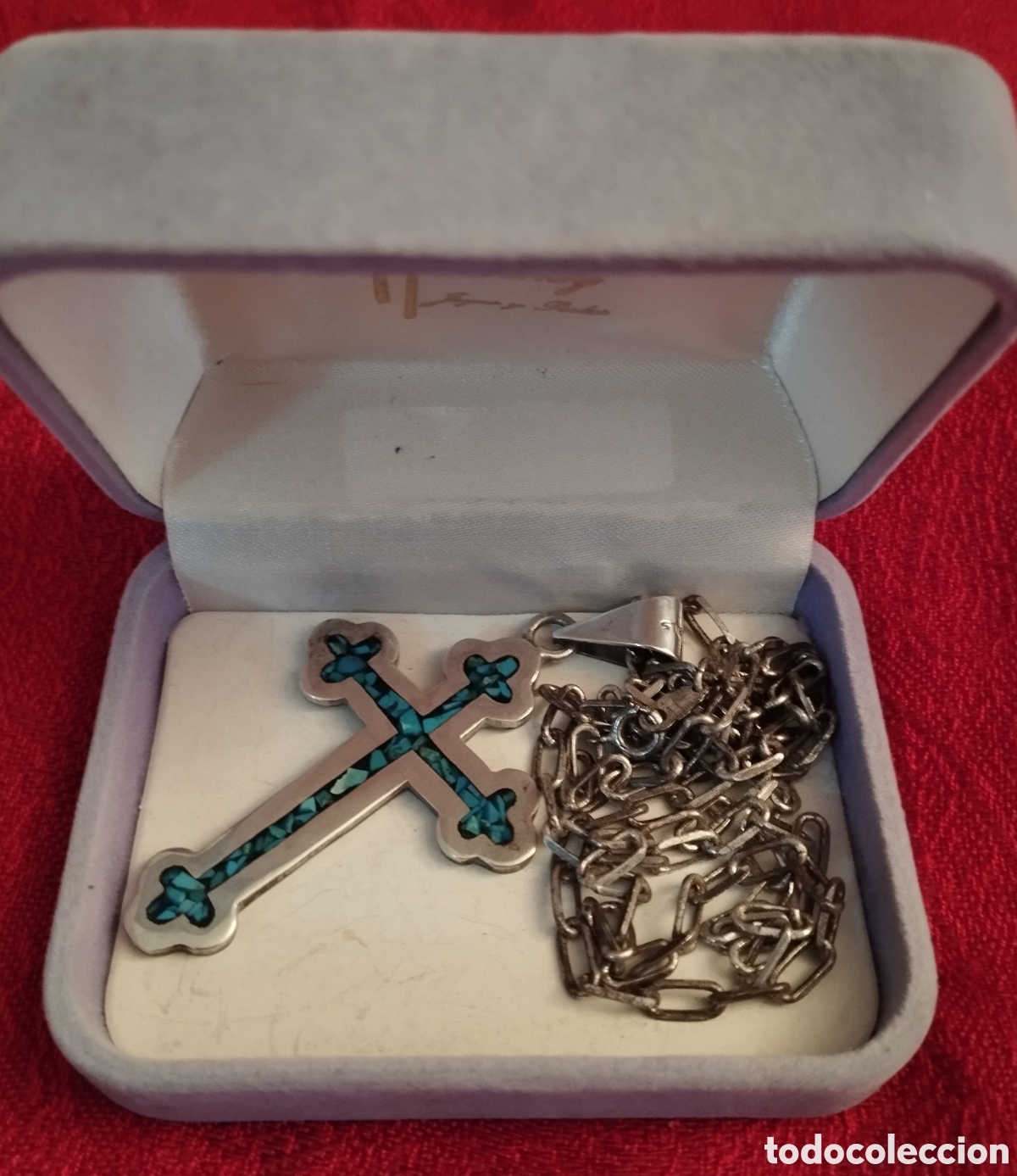 Antig&uuml;edades: Cruz y Cadena Plata Sterlina. - Foto 4