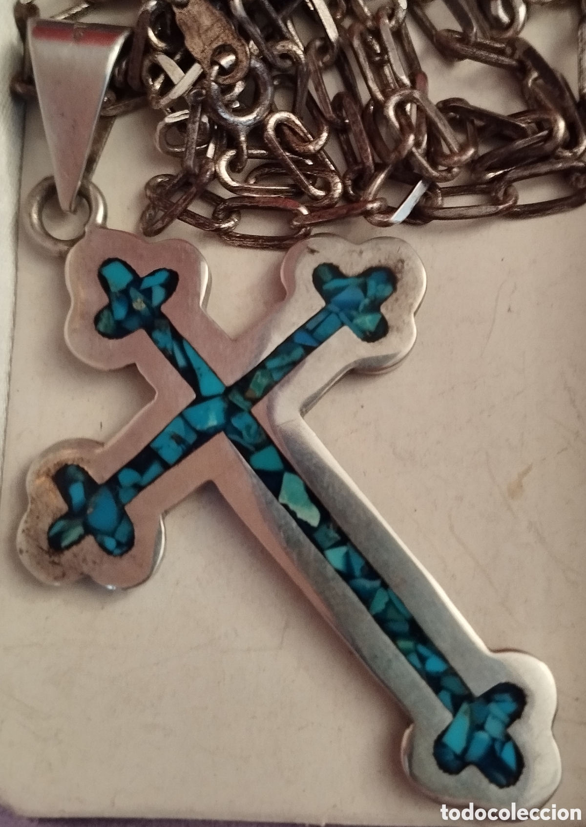Antig&uuml;edades: Cruz y Cadena Plata Sterlina. - Foto 8