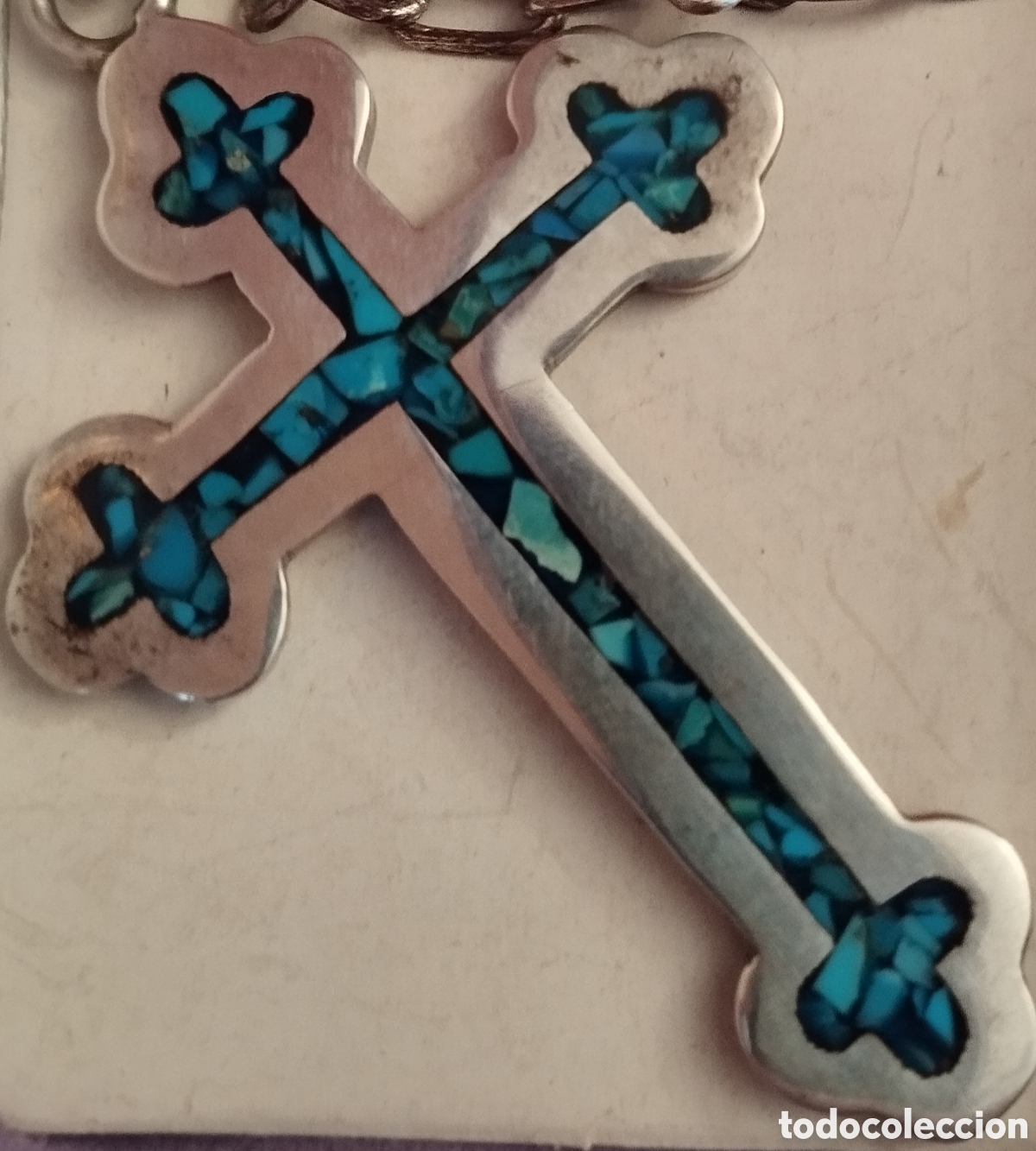 Antig&uuml;edades: Cruz y Cadena Plata Sterlina. - Foto 1