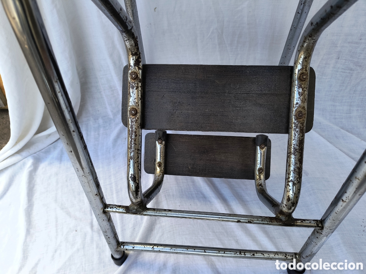 Antig&uuml;edades: Escalera Taburete tipo industrial - Foto 3