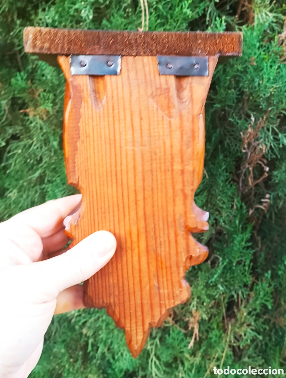 Antig&uuml;edades: MENSULA DE MADERA TALLADA - MADERA DE CEREZO - - Foto 7