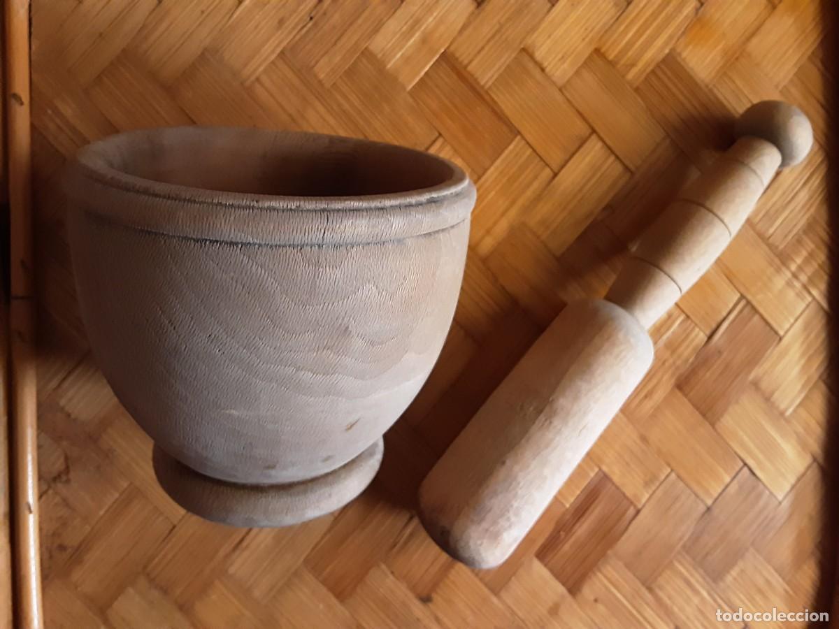 Antig&uuml;edades: Antiguo mortero de madera - Foto 1