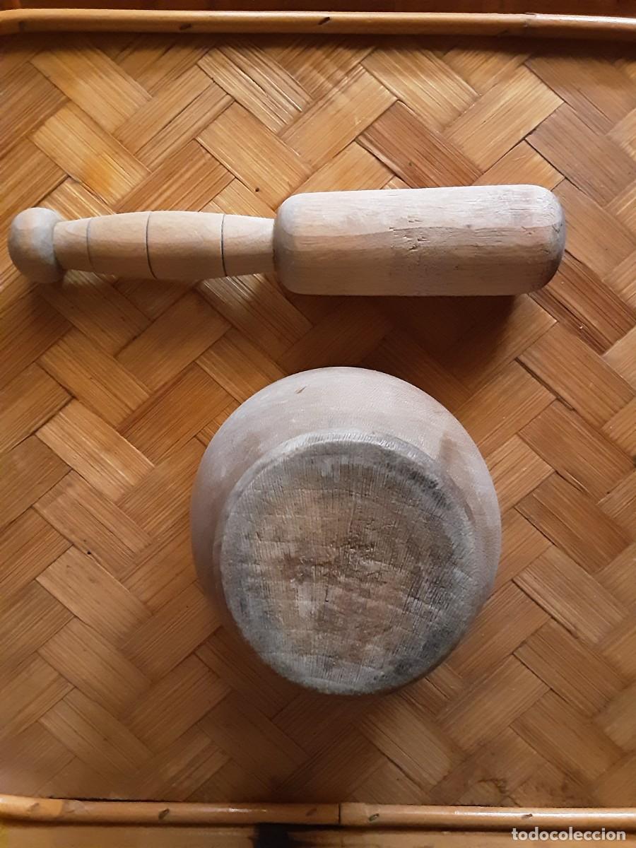 Antig&uuml;edades: Antiguo mortero de madera - Foto 3