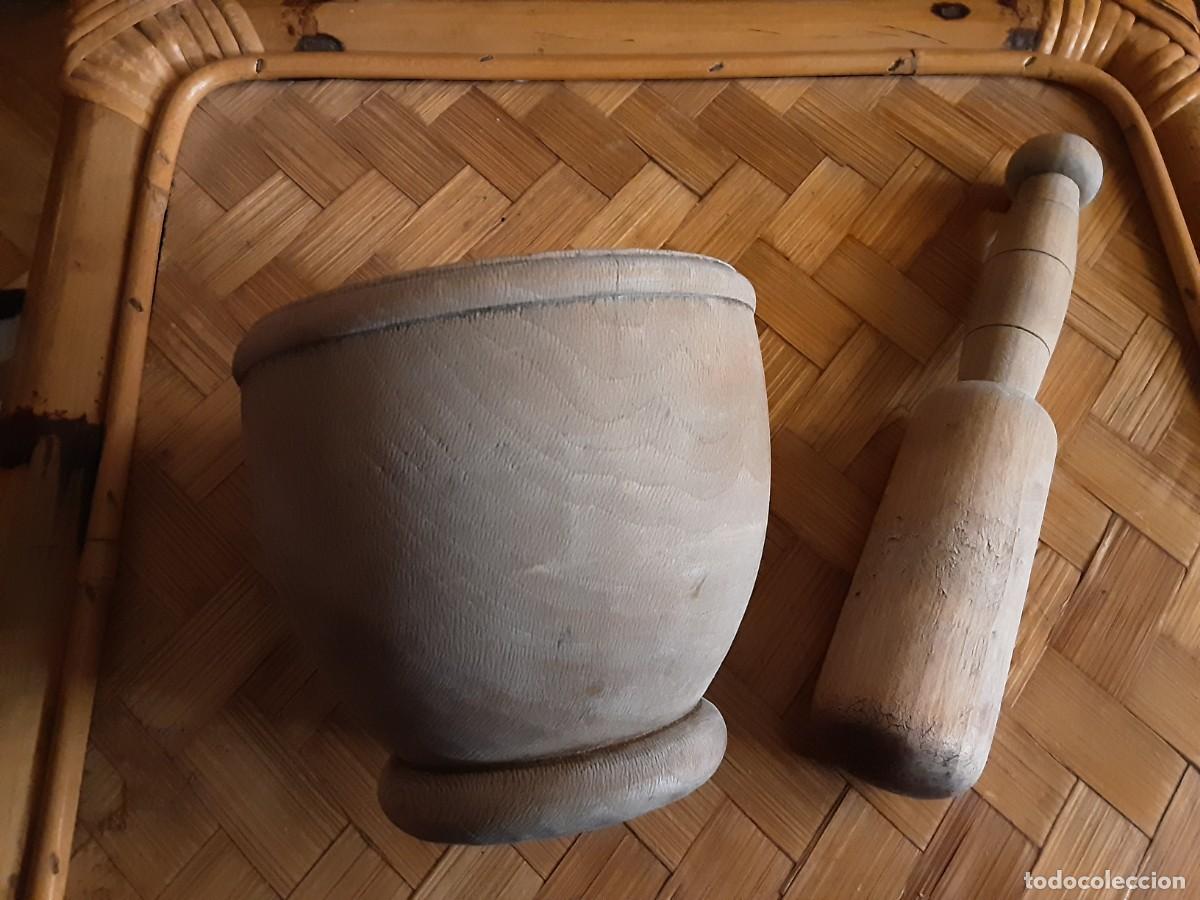 Antig&uuml;edades: Antiguo mortero de madera - Foto 6