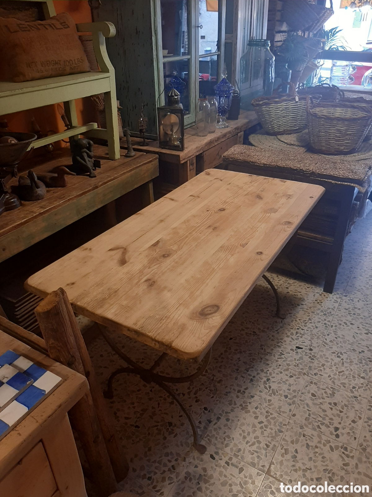 Antig&uuml;edades: Mesa antigua r&uacute;stica - Foto 3