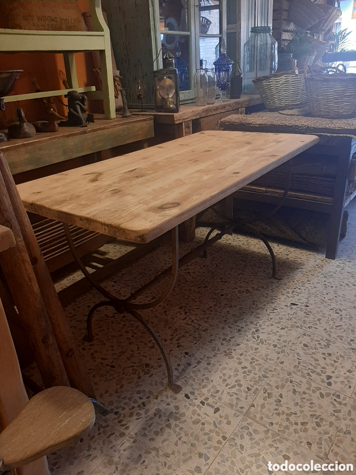 Antig&uuml;edades: Mesa antigua r&uacute;stica - Foto 6