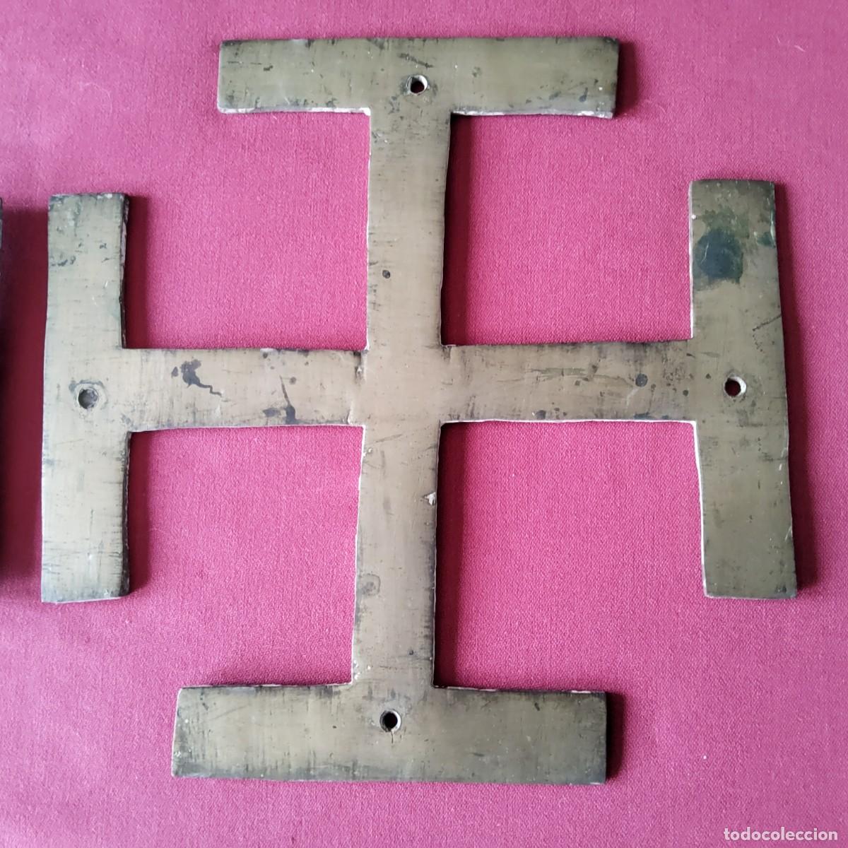 Antig&uuml;edades: DOS ANTIGUAS CRUCES DE JERUSAL&Eacute;N DE BRONCE - Foto 6