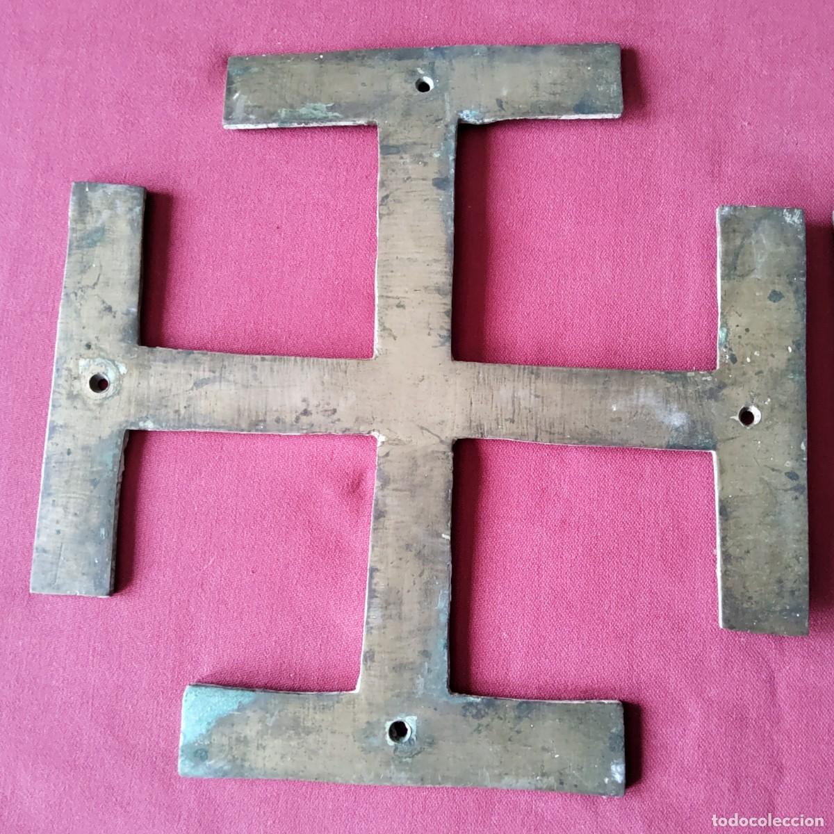Antig&uuml;edades: DOS ANTIGUAS CRUCES DE JERUSAL&Eacute;N DE BRONCE - Foto 7