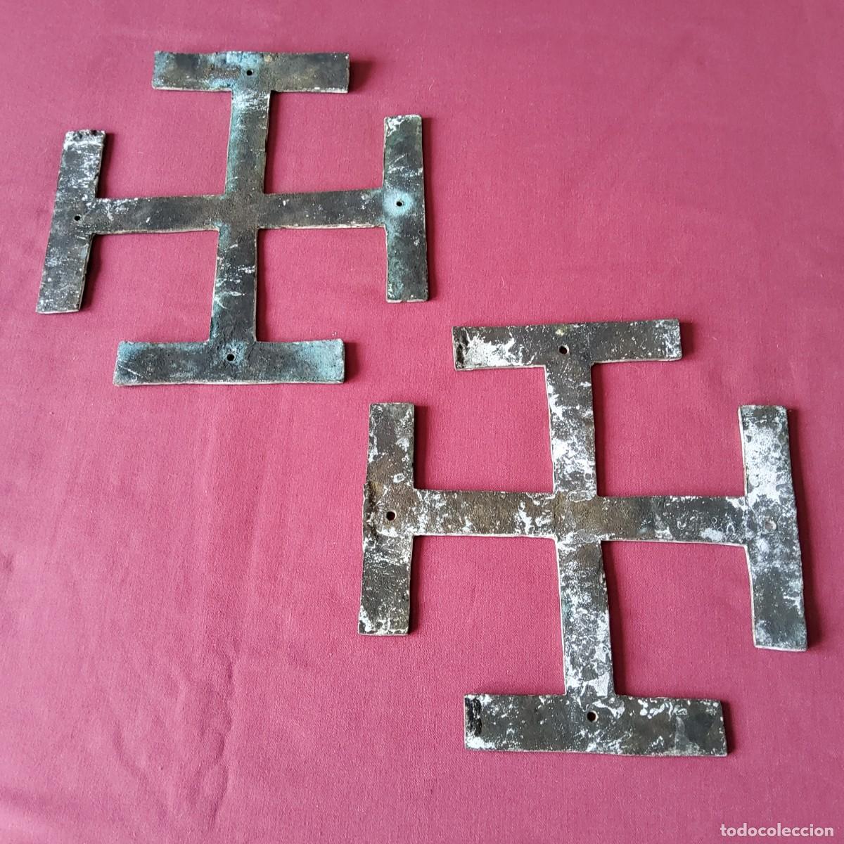Antig&uuml;edades: DOS ANTIGUAS CRUCES DE JERUSAL&Eacute;N DE BRONCE - Foto 8