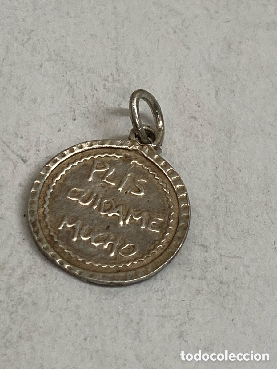 Antig&uuml;edades: Medalla de plata religiosa C414 - Foto 2
