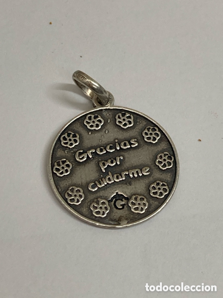 Antig&uuml;edades: Medalla de plata religiosa C414 - Foto 2