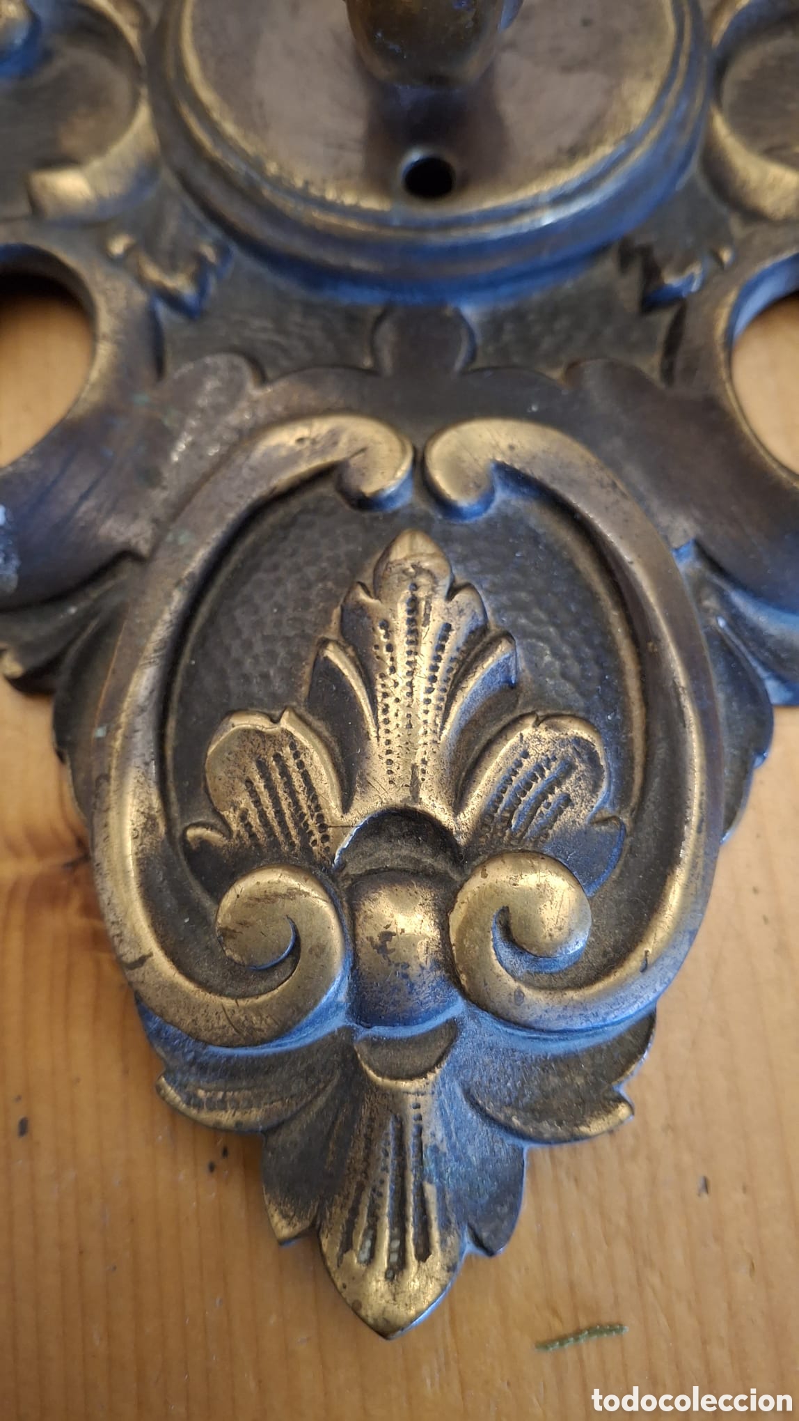 Antig&uuml;edades: Aplique de Bronce y Cristal - Foto 9