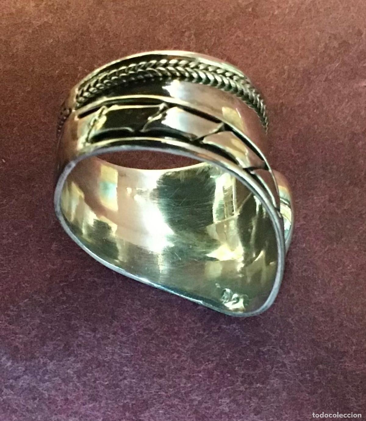 Antig&uuml;edades: ANILLO DE PLATA Y MALAQUITA - Foto 3