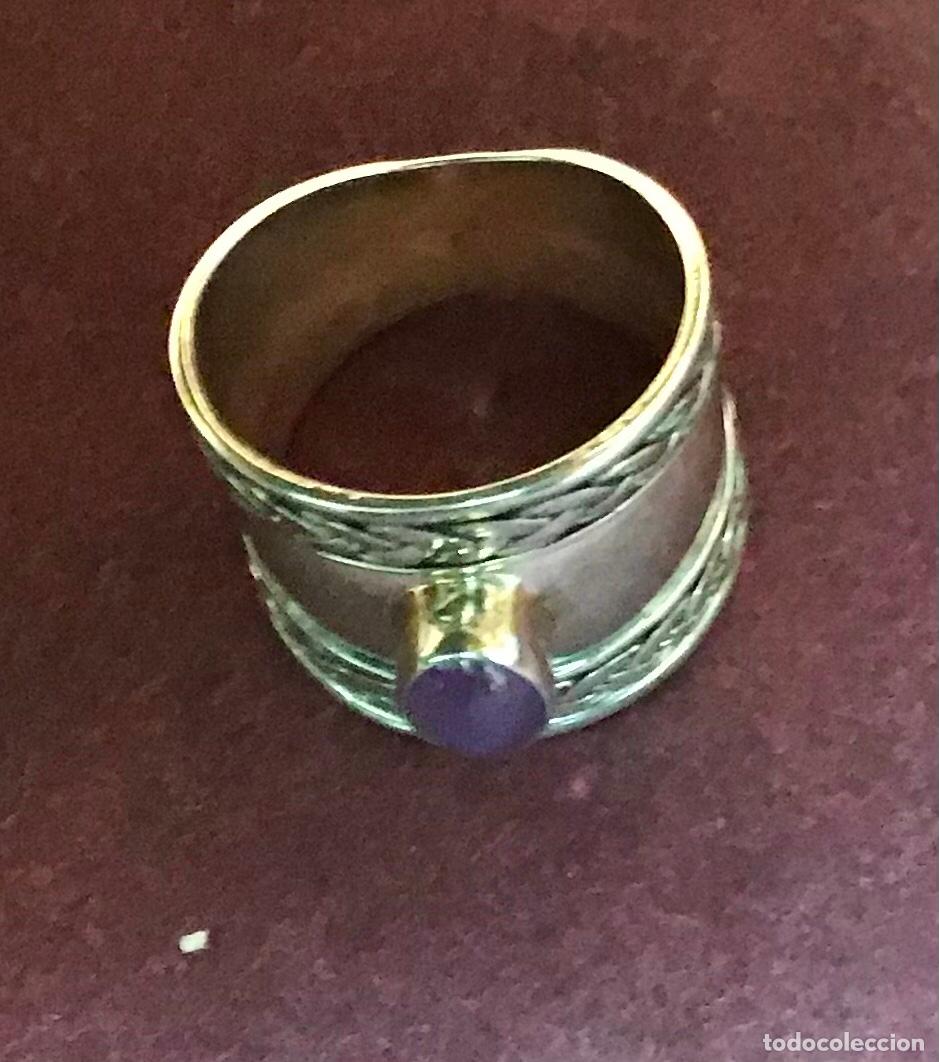 Antig&uuml;edades: ANILLO DE PLATA Y AMATISTA - Foto 2