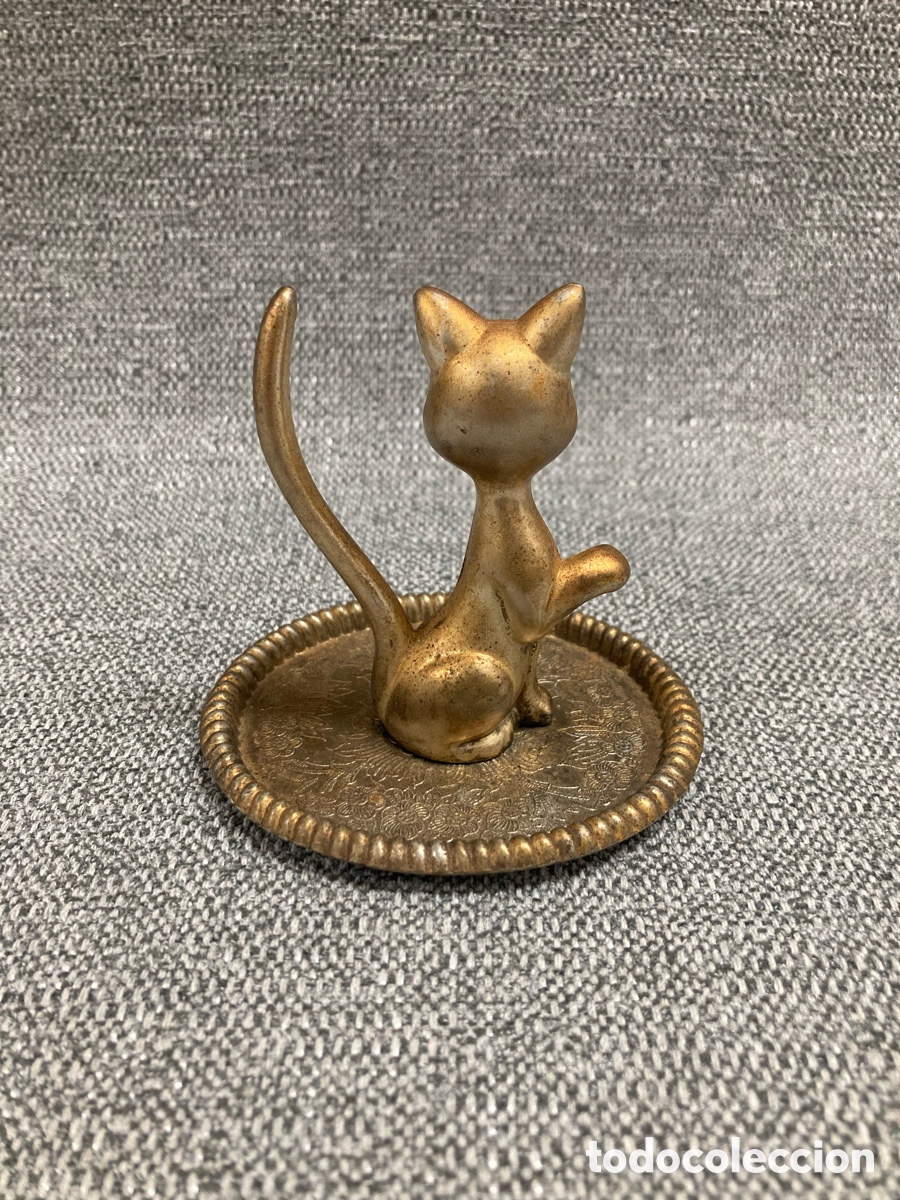 Antig&uuml;edades: Figura Gato Bronce Decoracion - Foto 2