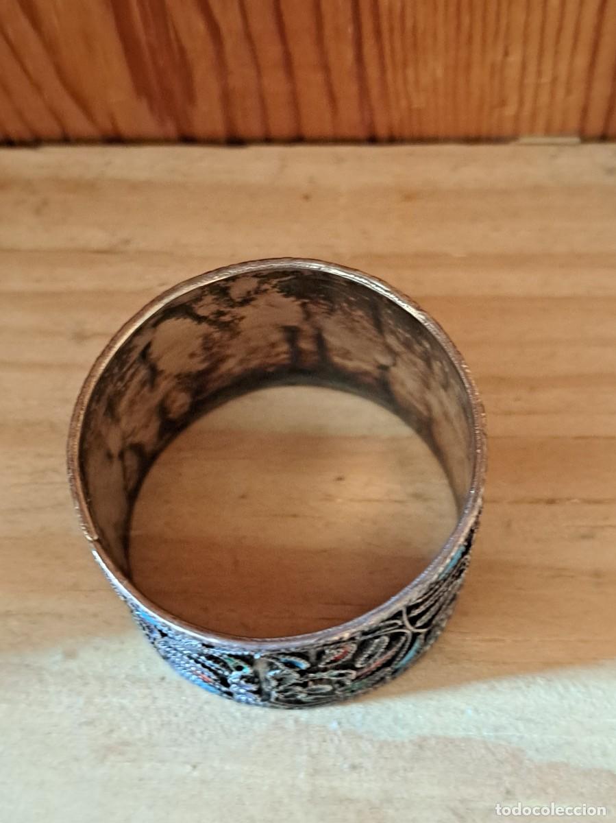 Antig&uuml;edades: Plata rusa. Servilletero esmaltado. - Foto 4