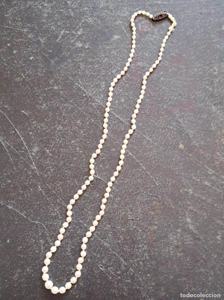 Antig&uuml;edades: Plata. Collar Art Deco con perlas. Plata 935 - Foto 3